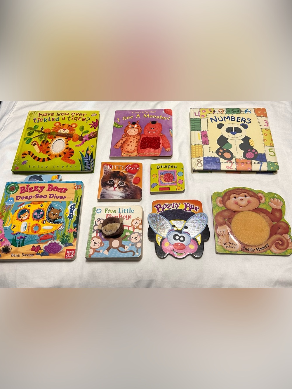 Baby Toddler Interactive Children Board Book Collection of 9 books various sizes